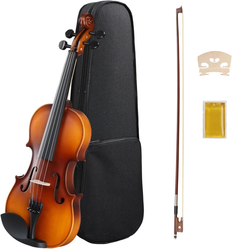 GLARRY GV104 All-In-One Violin/Fiddle Kit - Comes with Hard Case, Bow, Rosin & Step-by-Step Instruction Manual for Beginners & Students (3/4) - Image 1